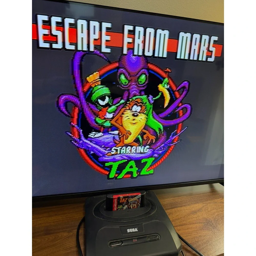 Taz in Escape from Mars Sega Genesis CIB Case Manual Cart Tested Working